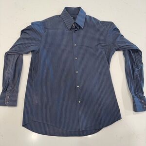 Hugo Boss Blue Striped Men's Shirt